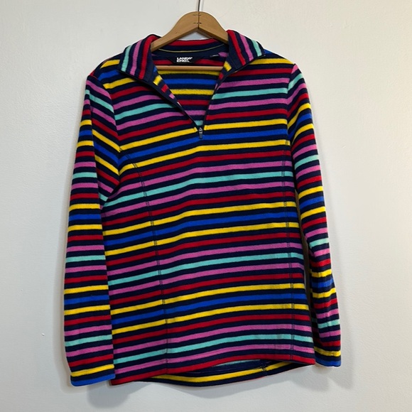 Lands' End Jackets & Blazers - Colorful Striped Pullover Lands End Woman’s S (6-8)